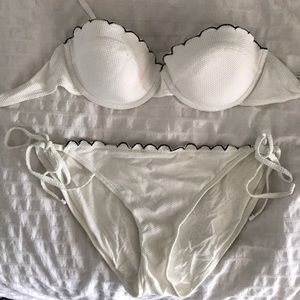 topshop white bikini